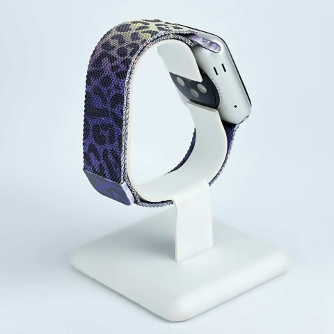 Ремешок на Apple watch 42/44/45mm Milanese Loop Band Purple Leopard